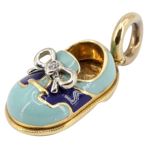 enamel baby shoe charms